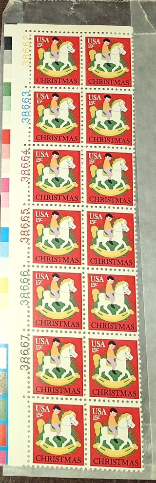 VINTAGE Holiday 15 Cent Stamps Unused