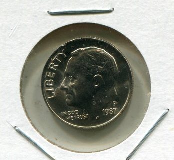 1987 P Roosevelt Dime-From Mint Set-B.U.