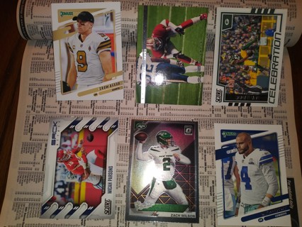 Six card football insert lot