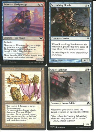 4 MTG Cards: 1994 MTG Grapeshot Catapult Antiquities LP Artifact, MTG Screeching Skaab 47/158 +++ 