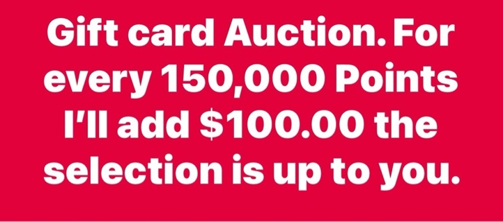 Gift Card Auction- Digital Card Only