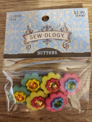 RESERVED - NEW - Sew-Ology - Large Flower Buttons