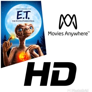 E.T. THE WXTRA TERRESTRIAL HD MOVIES ANYWHERE CODE ONLY 