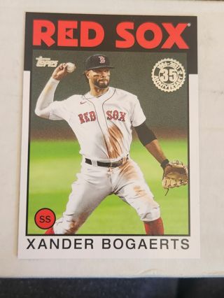 Two Boston Red Sox Bogaaerts & Everett Baseball Cards