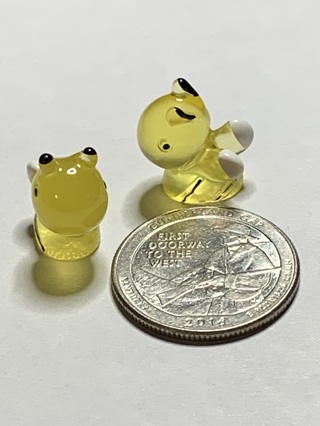 BEES~#1~MINIS~SET OF 2~GLOW IN THE DARK~FREE SHIPPING!