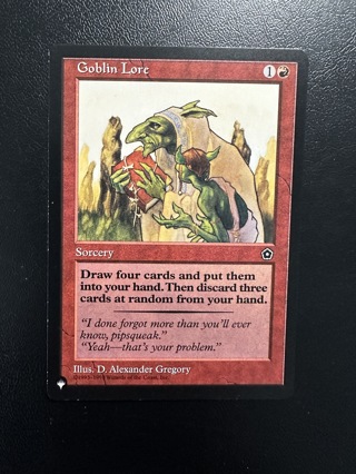 Goblin Lore MTG The List Reprints Excellent Condition Card