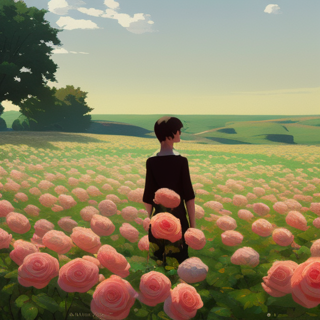 Listia Digital Collectible: Field of pink Roses