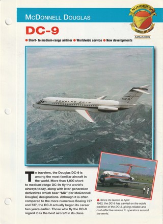 Aircraft of the World Leaflet: Airliners: McDonnell Douglas DC-9