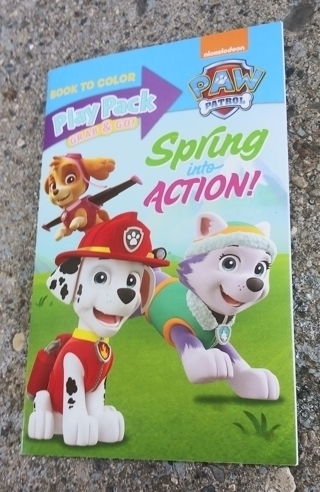 PAW PATROL SMALL COLORING BOOK WITH STICKERS USE YOUR OWN CRAYONS STYLE 1