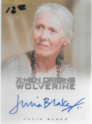 JULIA BLAKE 2009 Rittenhouse X-Men Origins: Wolverine Autograph SP ON CARD AUTO