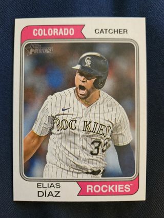 2023 Topps Heritage Short Print Elias Diaz