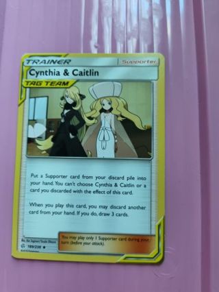 Trainer Cynthia & Caitlin Pokemon Card