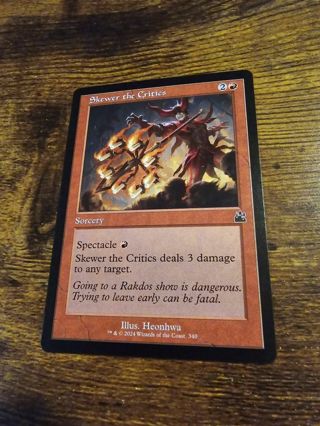 Magic the gathering mtg Skewer the critics retro frame Ravnica Remastered