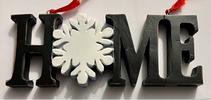 Brand New: H❄️ME Holiday Decoration Plaque. Use as An Ornament, a Gift or Part of Your Decor‼️