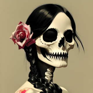 Listia Digital Collectible: Skull Goth Rose Queen