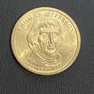 Thomas Jefferson Gold Presidential One Dollar Coin!