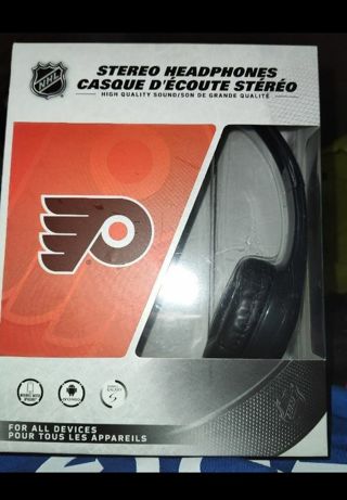 MIZCO SPORTS NHL Philadelphia Flyers Stereo Wired Headphones (Brand New)