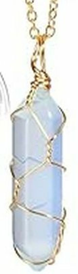 GP LIGHT BLUE CRYSTAL CHAIN NECKLACE (PLEASE READ DESCRIPTION