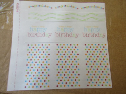 RUB-ON TRANSFERS!    NEW!   (Happy Birthday & SURPRISE)