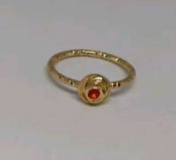 14ktgp Ruby cz ring size 7.5 to 8 new in pk