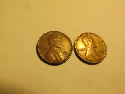 2 1948s US Wheat Pennies