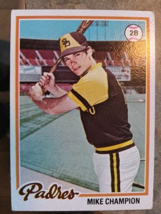 1978 TOPPS MIKE CHAMPION SAN DIEGO PADRES BASEBALL CARD# 683