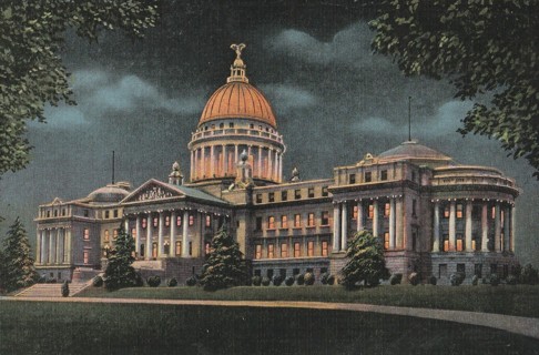 Vintage Unused Postcard: a: Capitol, Jackson, MISS