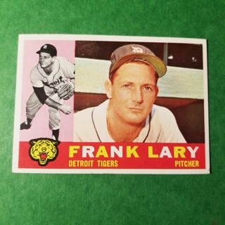 1960 - TOPPS EXMT - NRMT BASEBALL - CARD NO. 85 - FRANK LARY  - TIGERS