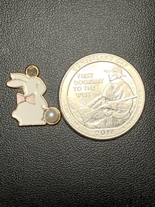 GOLD PLATED ENAMEL CHARM~#21~1 CHARM ONLY~FREE SHIPPING!