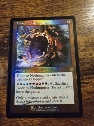Magic the gathering mtg Door to nothingness foil card Brothers War
