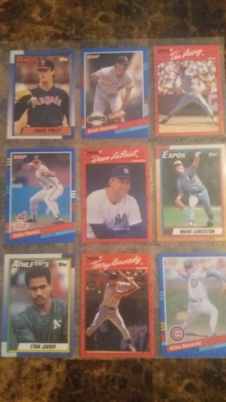 set of 9 mixed baseball cards free shipping