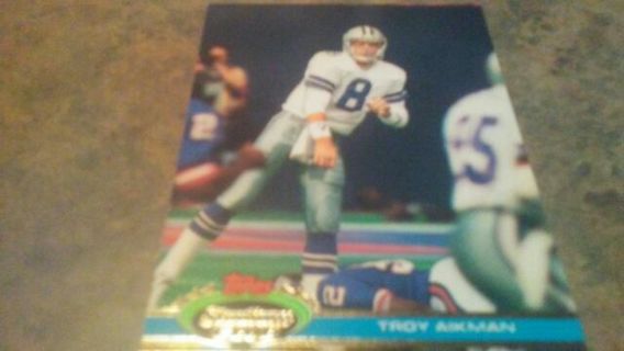 1991 TOPPS STADIUM CLUB TROY AIKMAN DALLAS COWBOYS FOOTBALL CARD# 228