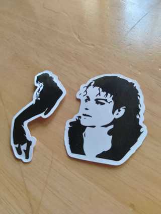 2 Michael Jackson Stickers