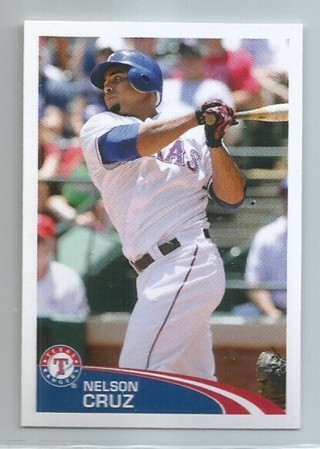 (1) 2012 Topps Stickers Nelson Cruz #120 Rangers