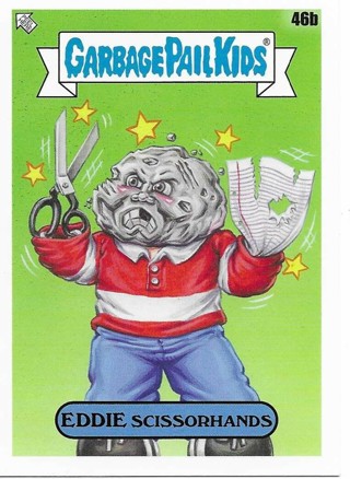 Brand New 2024 Topps Garbage Pail Kids Eddie Scissorhands Sticker From the Kids At Play Set 