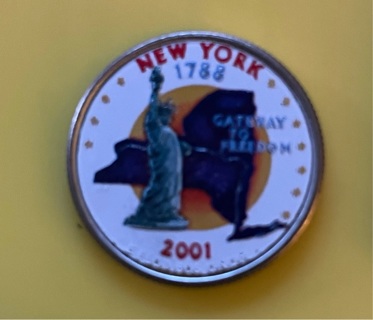 2001-P New York Colorized State Quarter 