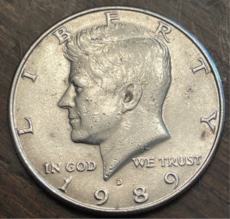 1989 D Kennedy Half Dollar VF