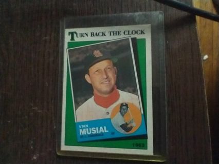 Stan Musial Cardinals HOF Topps 1986 Turn Back The Clock