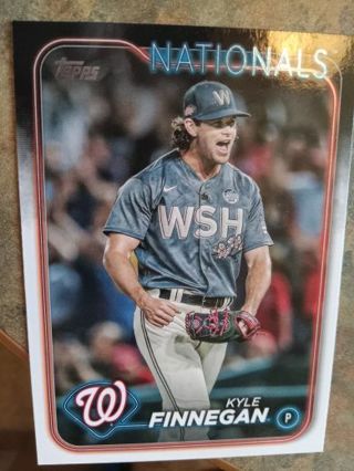 2024 TOPPS KYLE FINNEGAN WASHINGTON NATIONALS BASEBALL CARD# 153