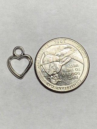 HEART CHARM~#13~SILVER~1 CHARM ONLY~FREE SHIPPING!