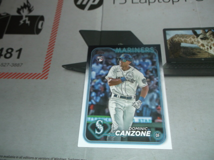2024 Topps Series 1   Dominic Canzone   Rookie  card   #  195     Seattle Mariners