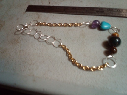 Bracelet with beads and chain