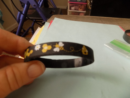 black rubber bumblebee and hive bracelet # 3