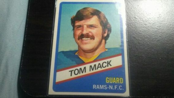 RARE ORIGINAL 1976 TOPPS WONDER BREAD ALL STAR SERIES TOM MACK LOS ANGELES RAMS FOOTBALL CARD# 10