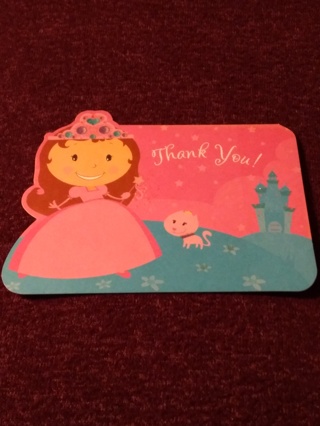 Thank You! Notecard - Princess