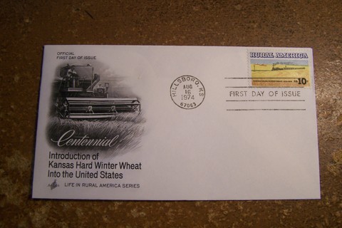 1974 - Rural America Stamp First Day Cover - Kansas Hard Winter Wheat