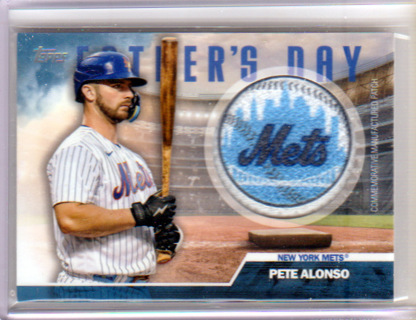 Pete Alonso, 2023 Topps Father's Day Team Patch Card #FD-PA, New York Mets, (L6)