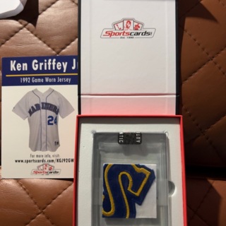 Ken Griffey Jr. 1992 Game Worn Letter Swatch