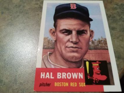 1953 TOPPS ARCHIVES HAL BROWN BOSTON RED SOX BASEBALL CARD# 184