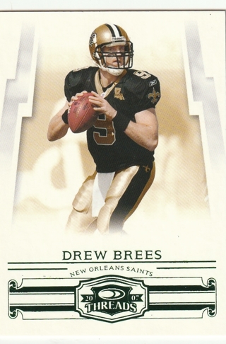 2007 Donruss Threads Drew Brees Green Parallel 178/200